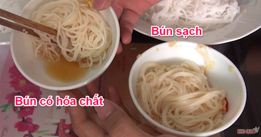 bún sạch - bún bẩn